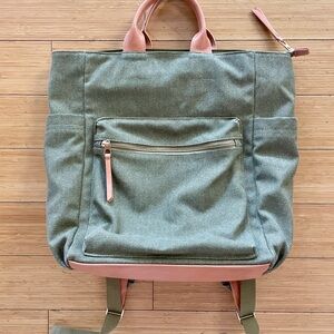Universal threads olive green laptop tote backpack